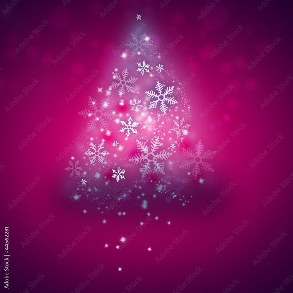 Abstract Chrismas tree illustraion