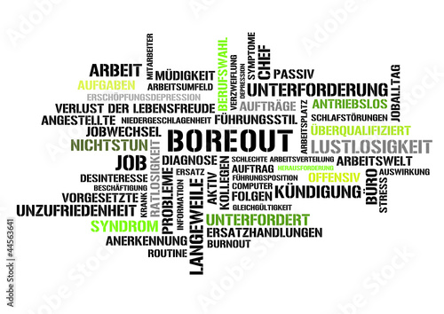 boreout stichwortwolke photo