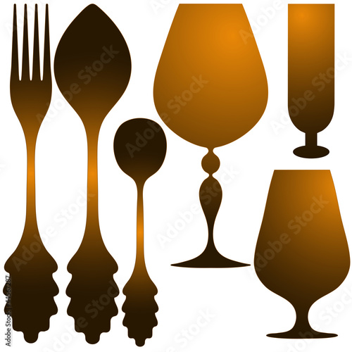 Cutlery golden set