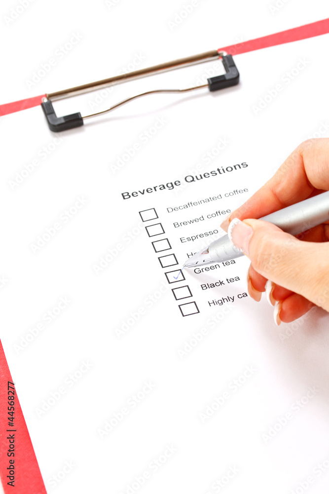 Beverage question form Beverage question form