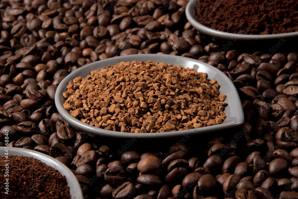 Fototapeta premium Three types of coffee