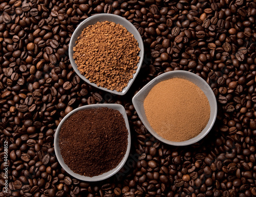 Three types of coffee