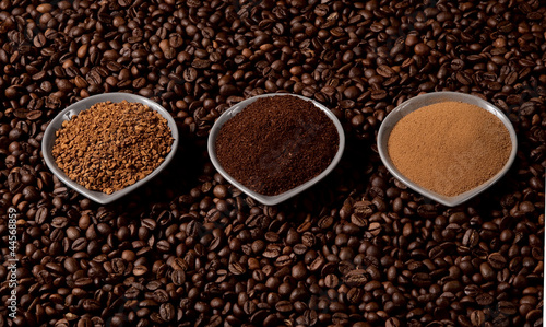 Three types of coffee