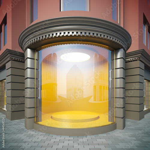 Empty showcase.