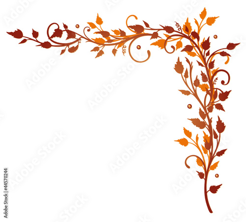 Herbst, Rahmen, Blätter, Laub, Ranke, flora, filigran