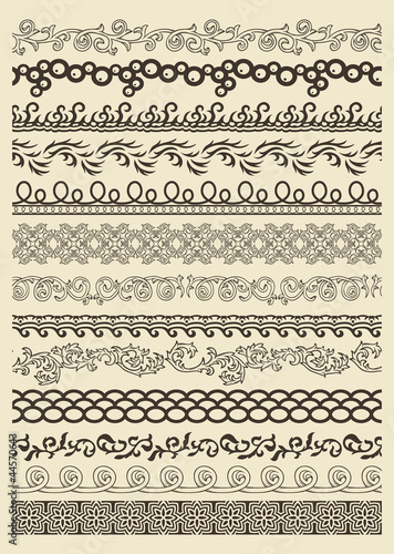 Set of vintage borders