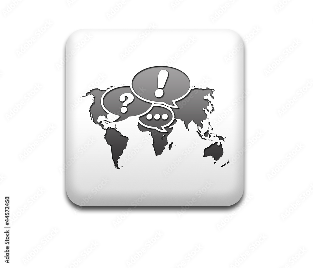 Boton cuadrado blanco comunicacion global Boton cuadrado blanco comunicacion global