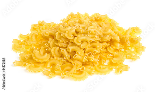 italian pasta (macaroni) isolated on white background