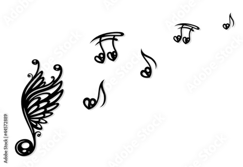 Noten, Musiknoten, Musik, Herz, Liebe, Freiheit