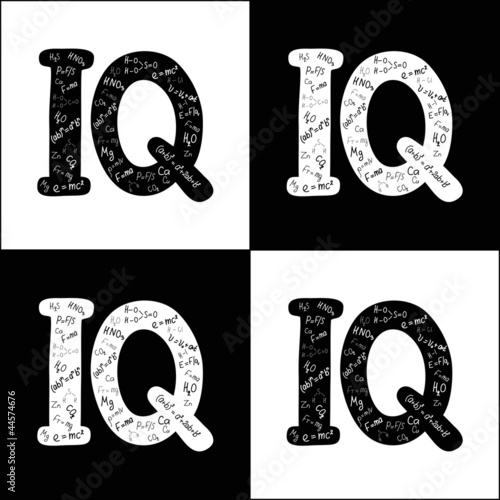iq letters and scientific formulas