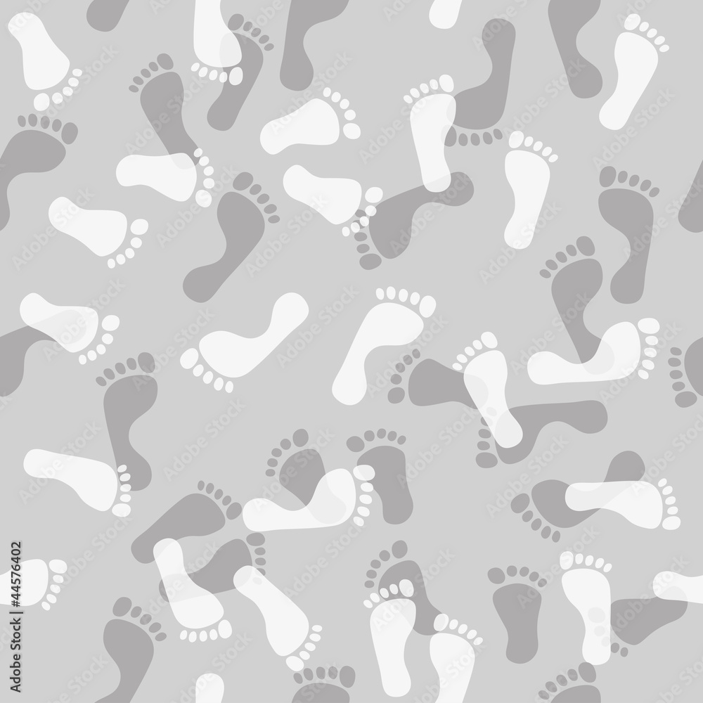 Seamless footprints pattern. Vector illustration