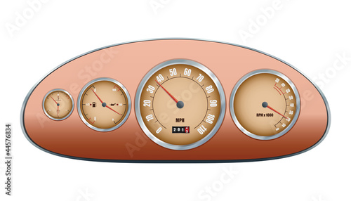 Retro car dashboard
