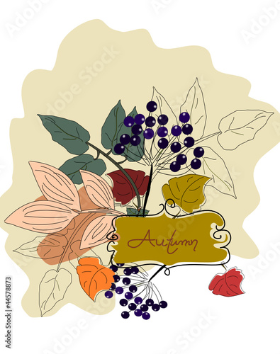 Herbst, Autumn Illustration Backrgound