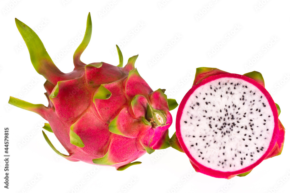 Pitahaya, dragon fruit isolated on white background Pitahaya, dragon fruit isolated on white background