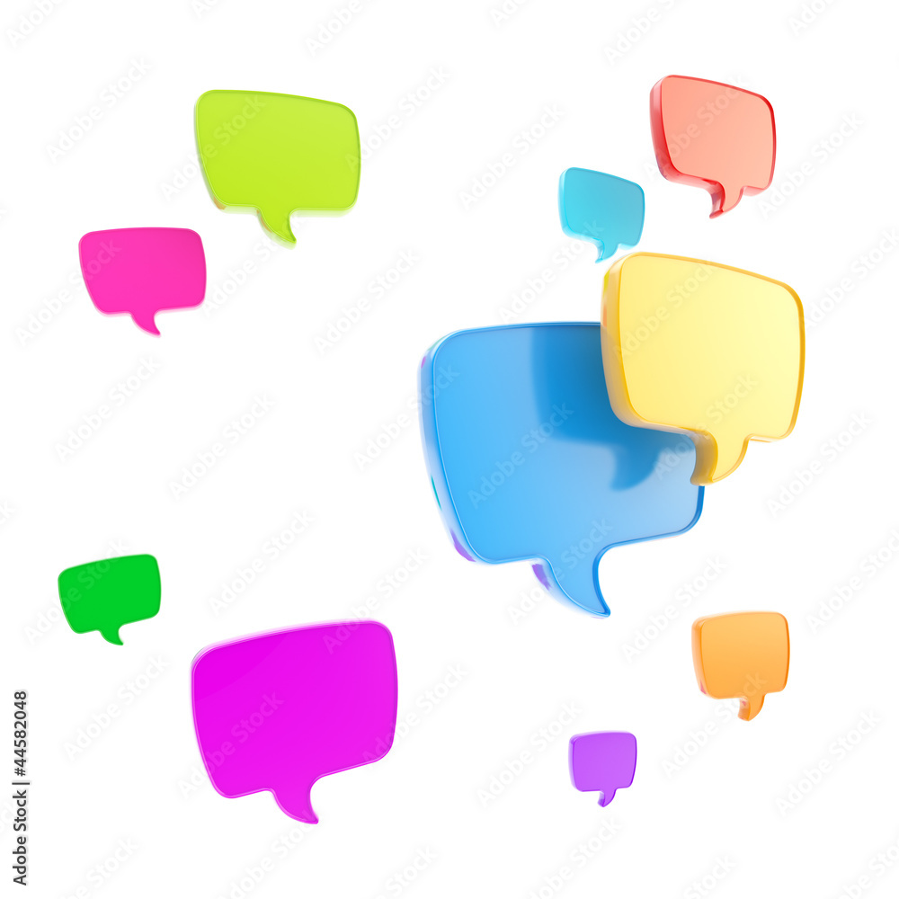 Speech bubble as communication illustration Speech bubble as communication illustration
