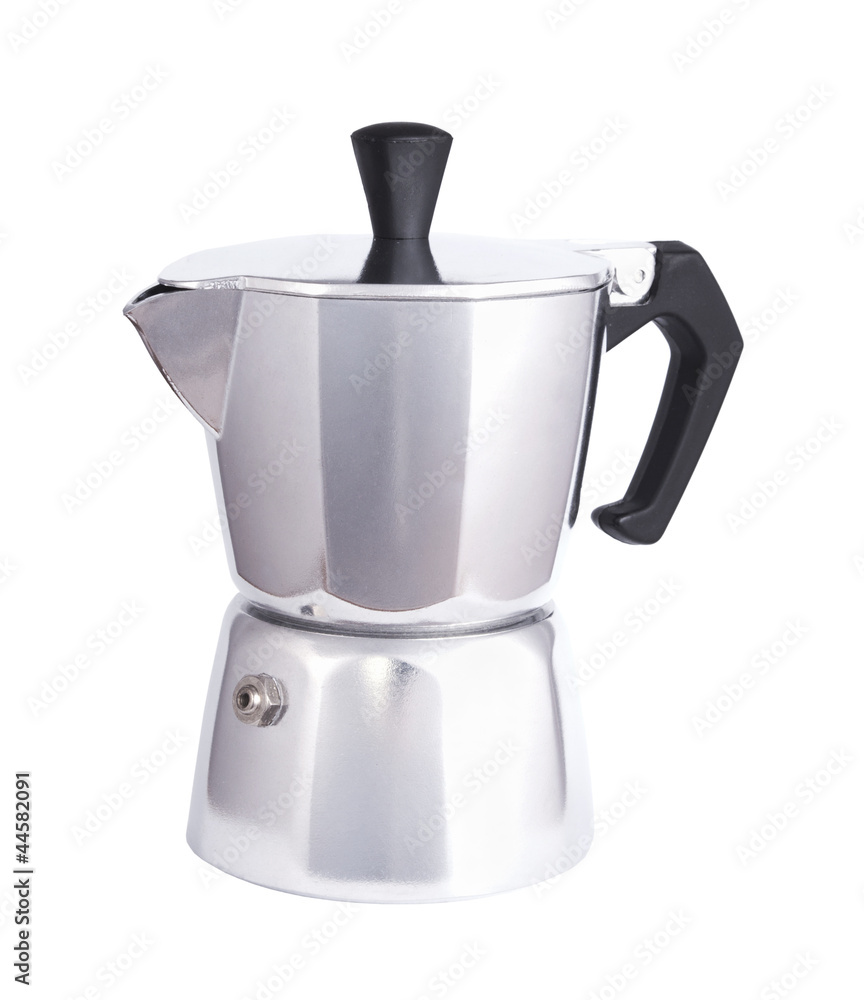 Italian coffee maker isolated on white Italian coffee maker isolated on white