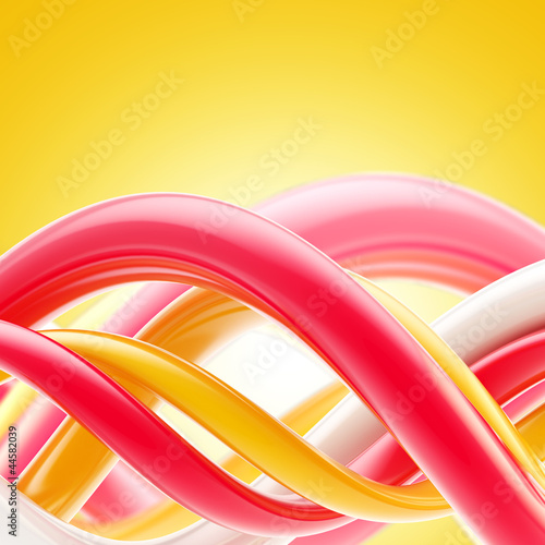 Abstract glossy spiral twir...