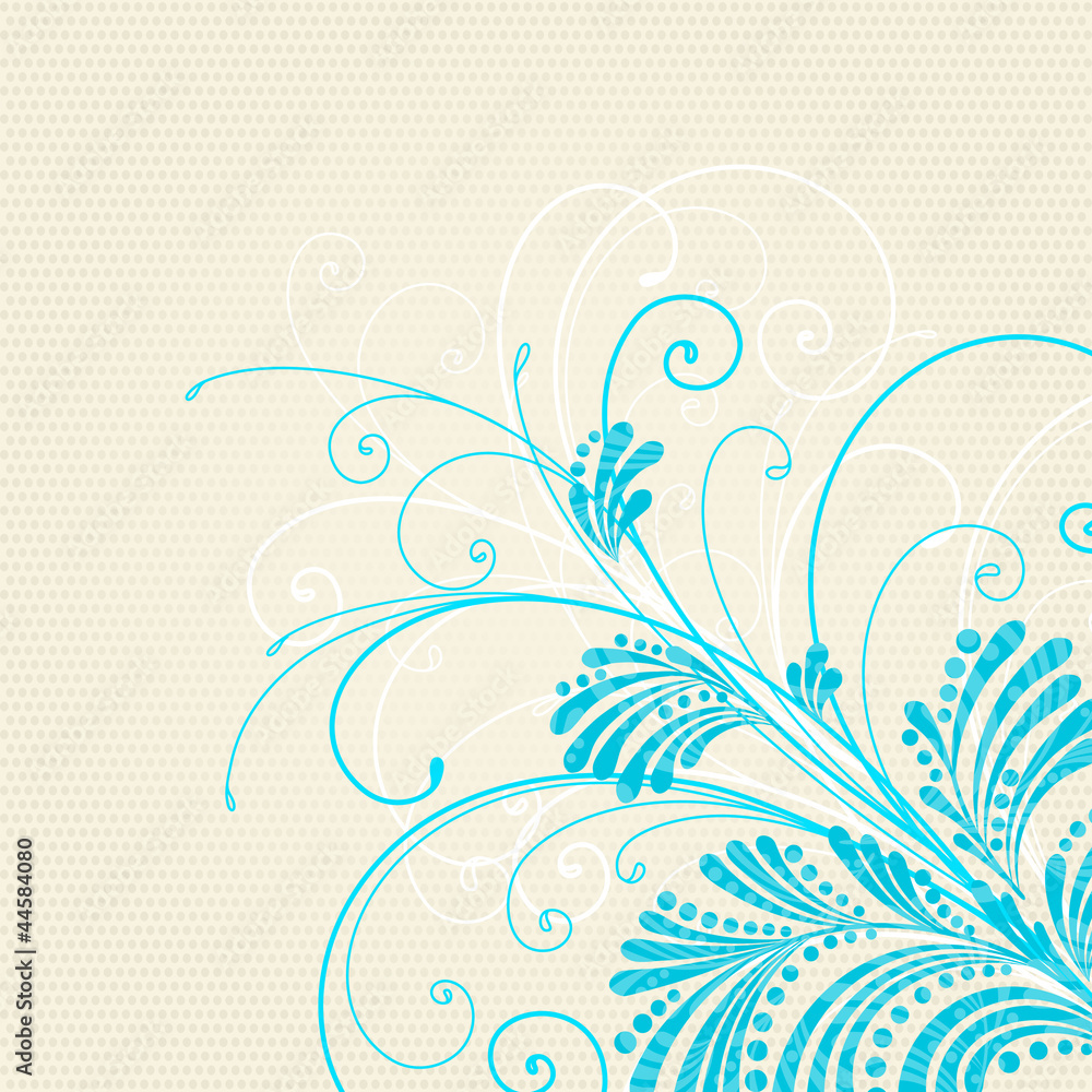 Blue floral background