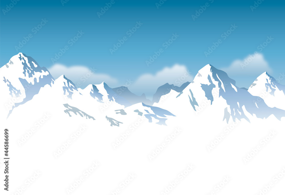 snowcapped mountains - background