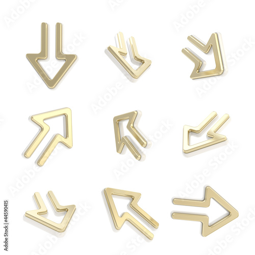 Arrow dimensional icons, se...