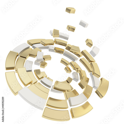 Round segmented circle composition defragmentation