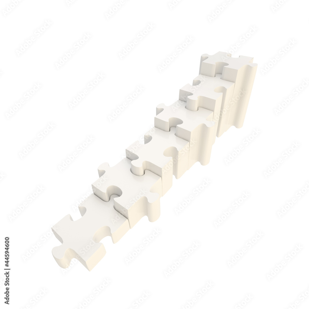 Staircase made of glossy puzzle jigsaw pieces Staircase made of glossy puzzle jigsaw pieces