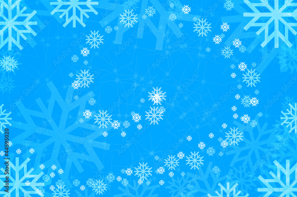 Blue christmas abstract background
