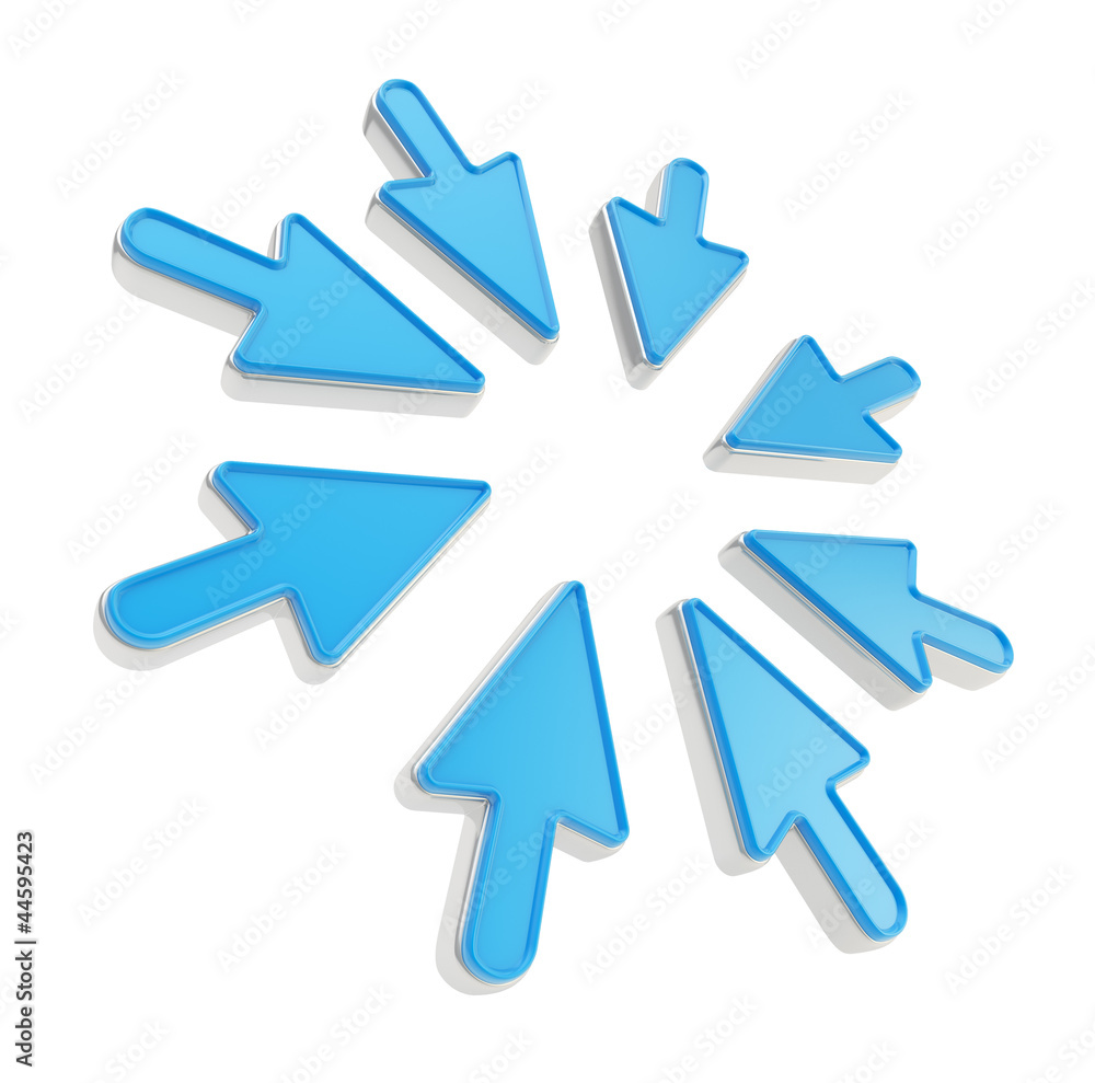 Round copyspace frame made of mouse cursor pointers Round copyspace frame made of mouse cursor pointers