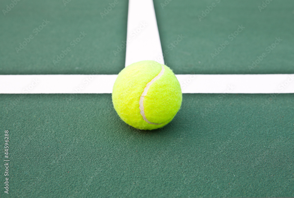 Tennis Court with ball