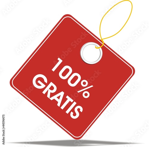 étiquette 100% gratis