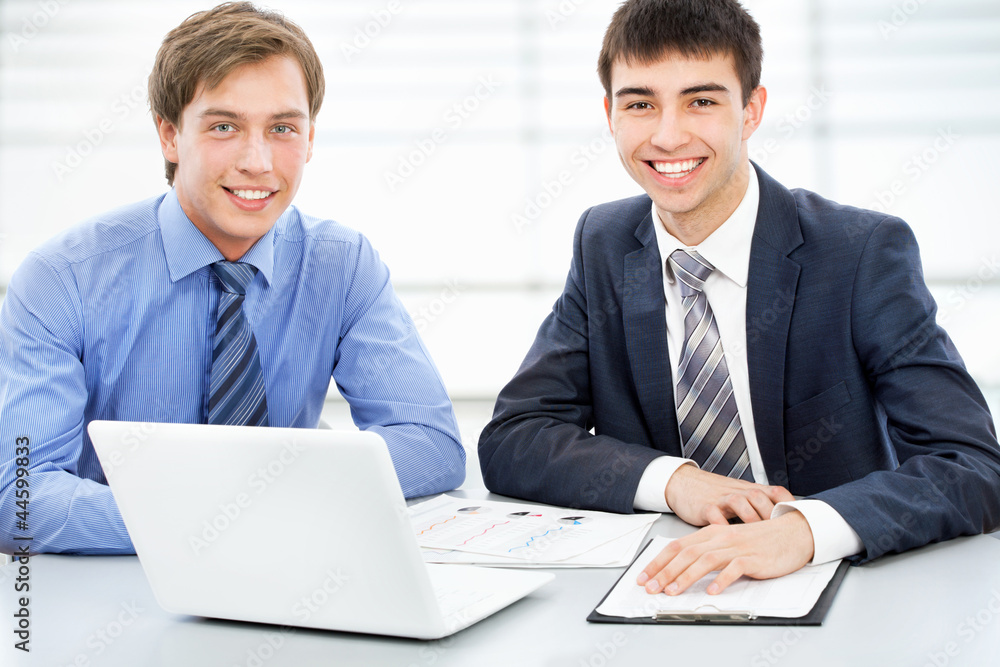 Business men with computer Business men with computer