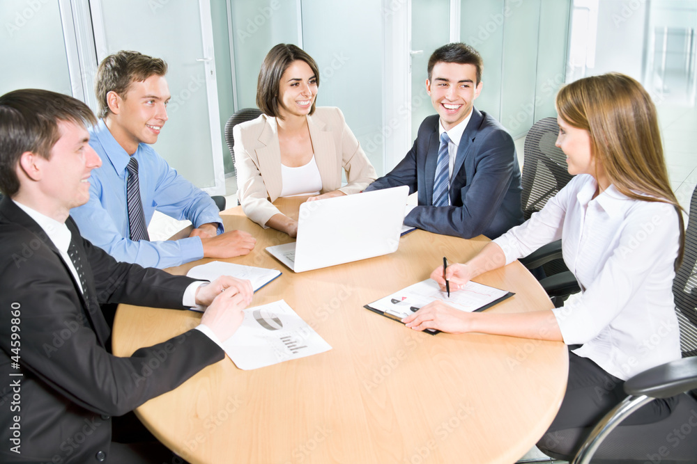 Business team working on their business project Business team working on their business project