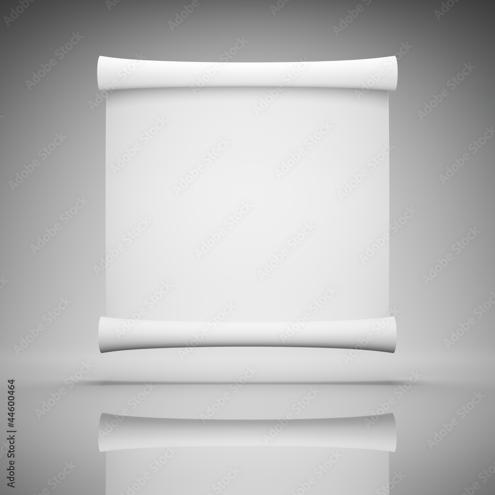 Blank roll of paper for advertising Blank roll of paper for advertising