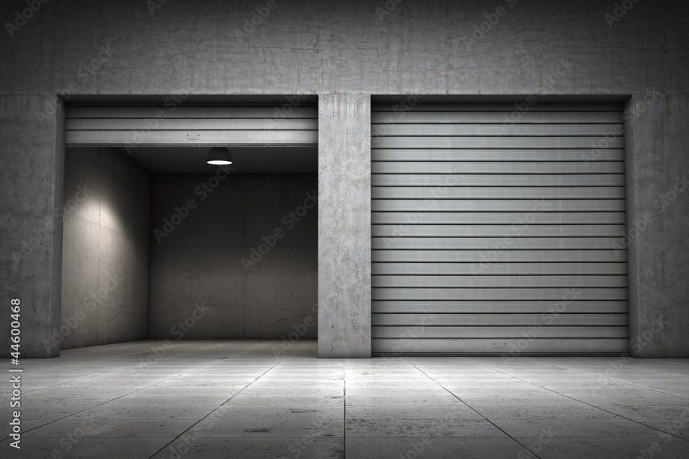 Garage building made of concrete Garage building made of concrete