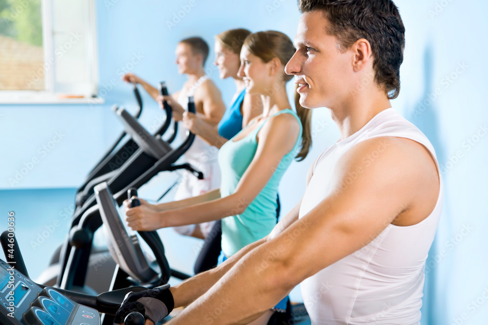 People on the treadmill. Fitness People on the treadmill. Fitness