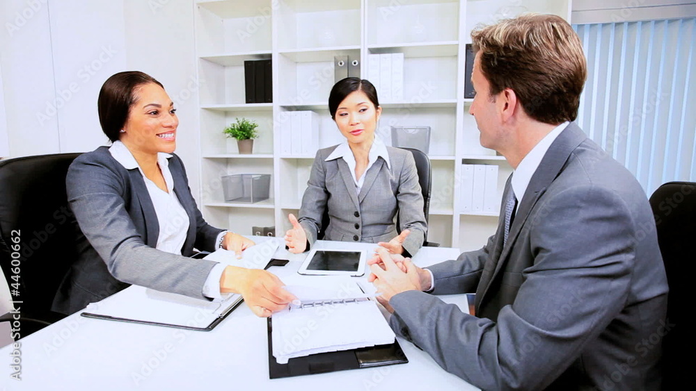 Business Executives Concluding Financial Meeting Business Executives Concluding Financial Meeting