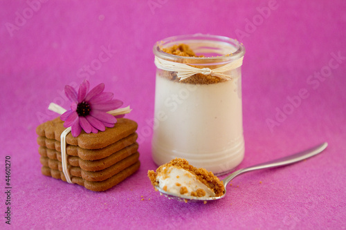 panna cotta aux speculoos photo