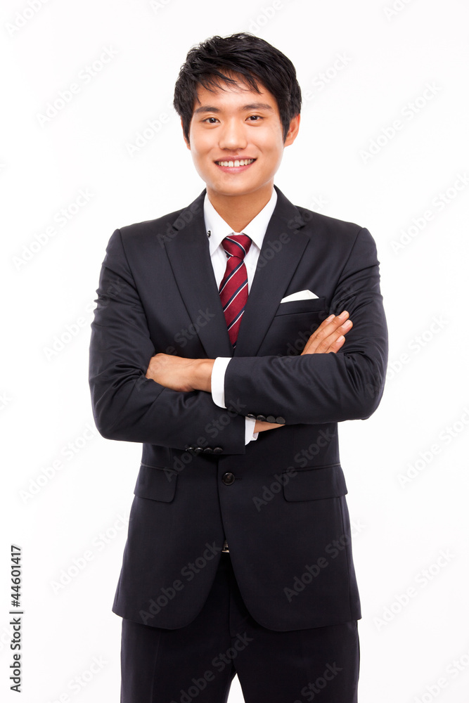 Asian young business man isolated on white background. Asian young business man isolated on white background.