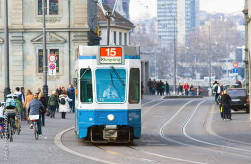 The tram is always on the Schedule, Zurich.