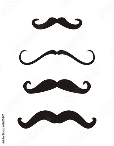 Set of curly vintage retro gentelman mustaches vector