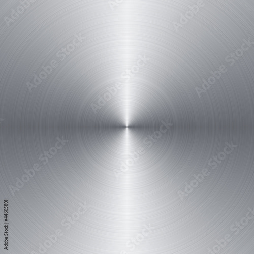 Radial brushed metal background with copy space