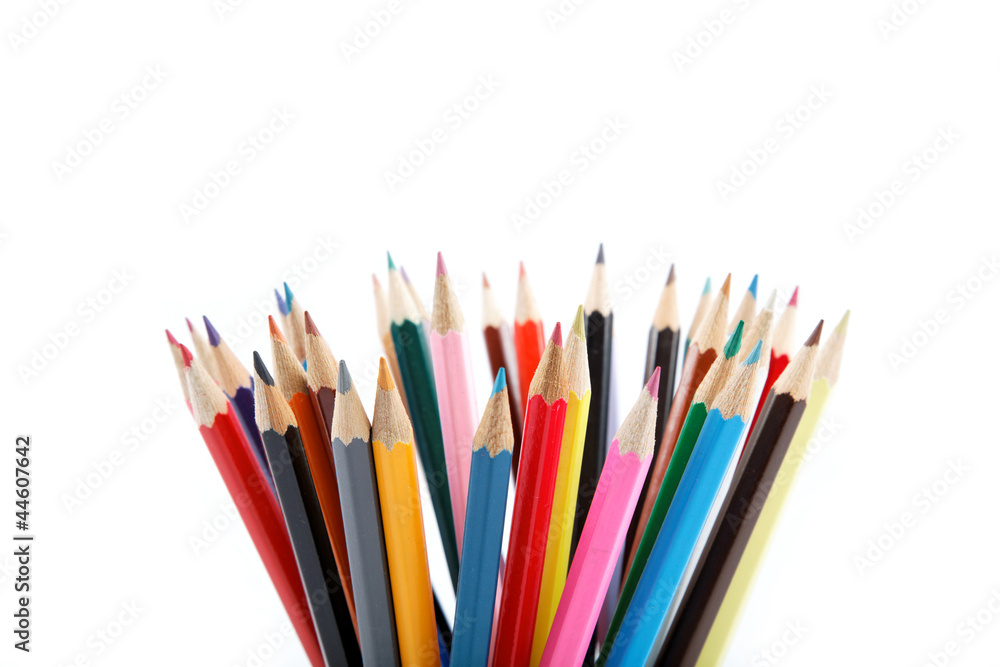Color pencils isolated on white background Color pencils isolated on white background