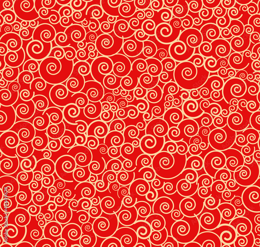 Seamless red curly pattern. Vector background Seamless red curly pattern. Vector background