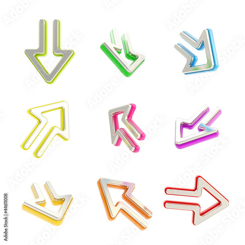 Arrow dimensional icons, se...