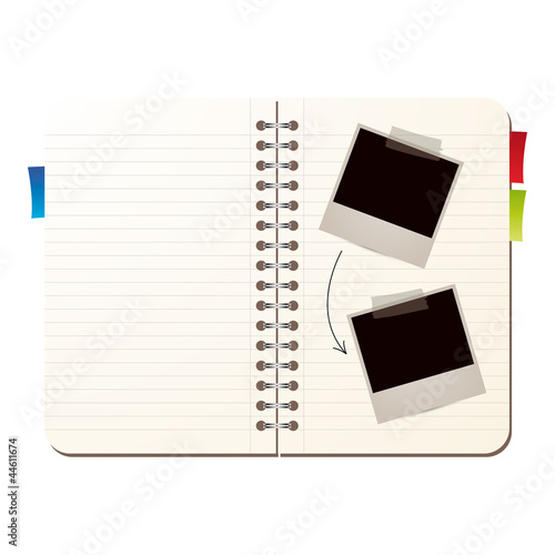 Agenda with photo frames