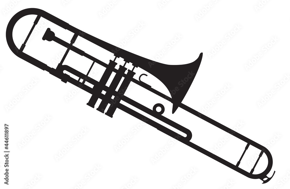 Fototapeta premium trombone vector
