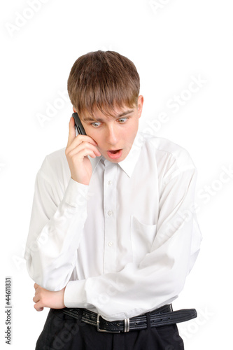 teenager speak on the phone