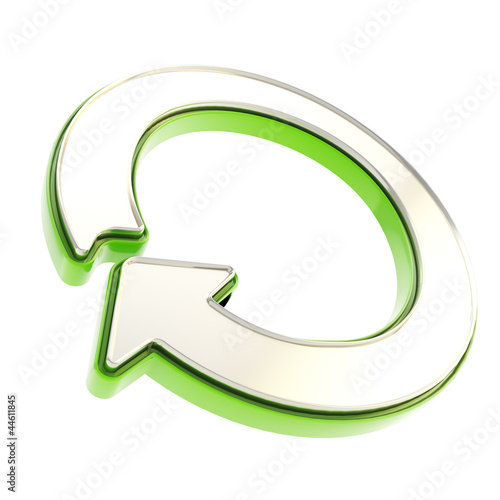 Recycle glossy emblem icon ...