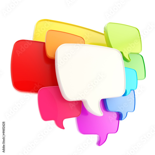 Cloud of speech text bubble...