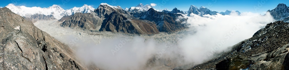 view of Everestse, Lhotse and cho oyu